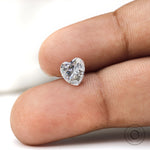 1 ct Heart moissanite gemstone with bright brilliant cut shine