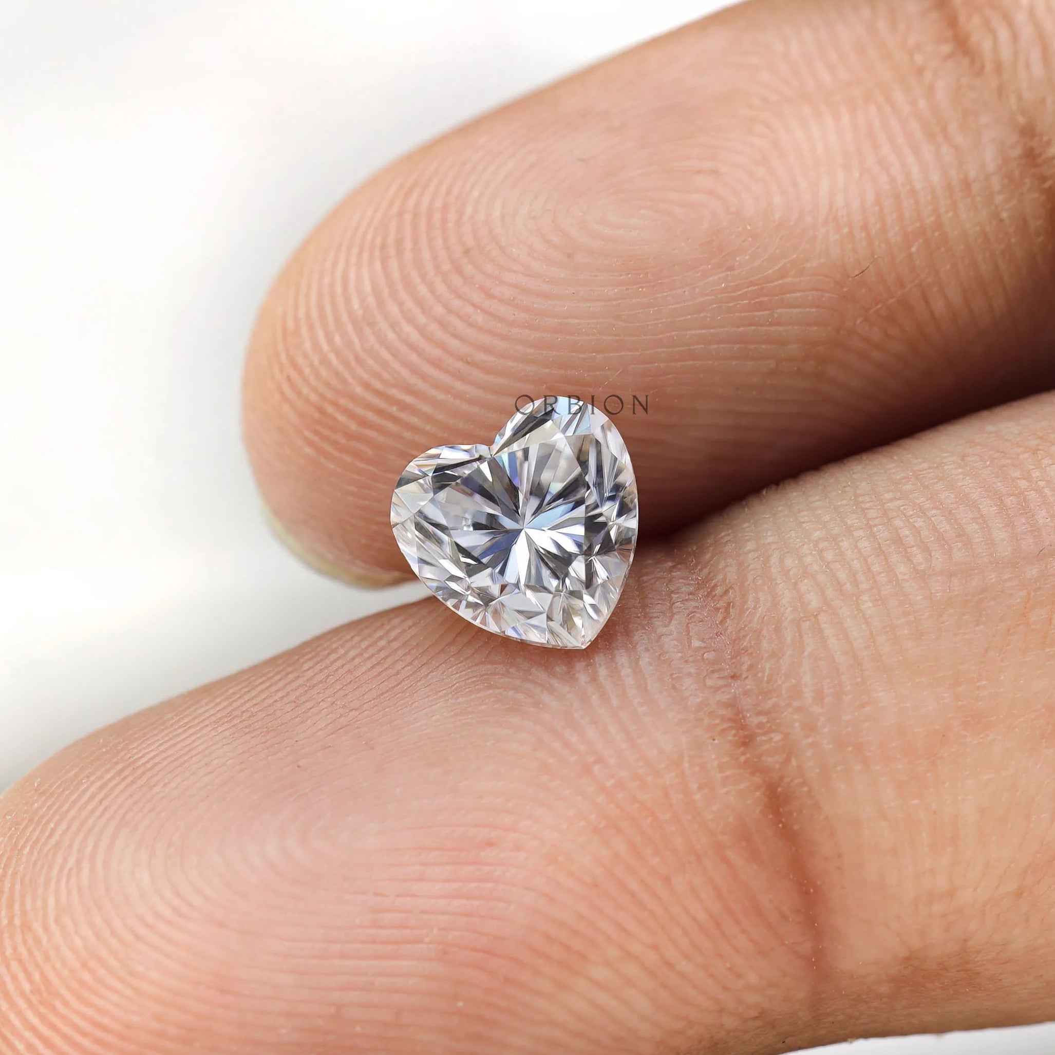 Custom jewelry ready heart shaped moissanite 1 ct loose stone