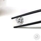 1 ct Heart shaped moissanite brilliant cut loose gemstone