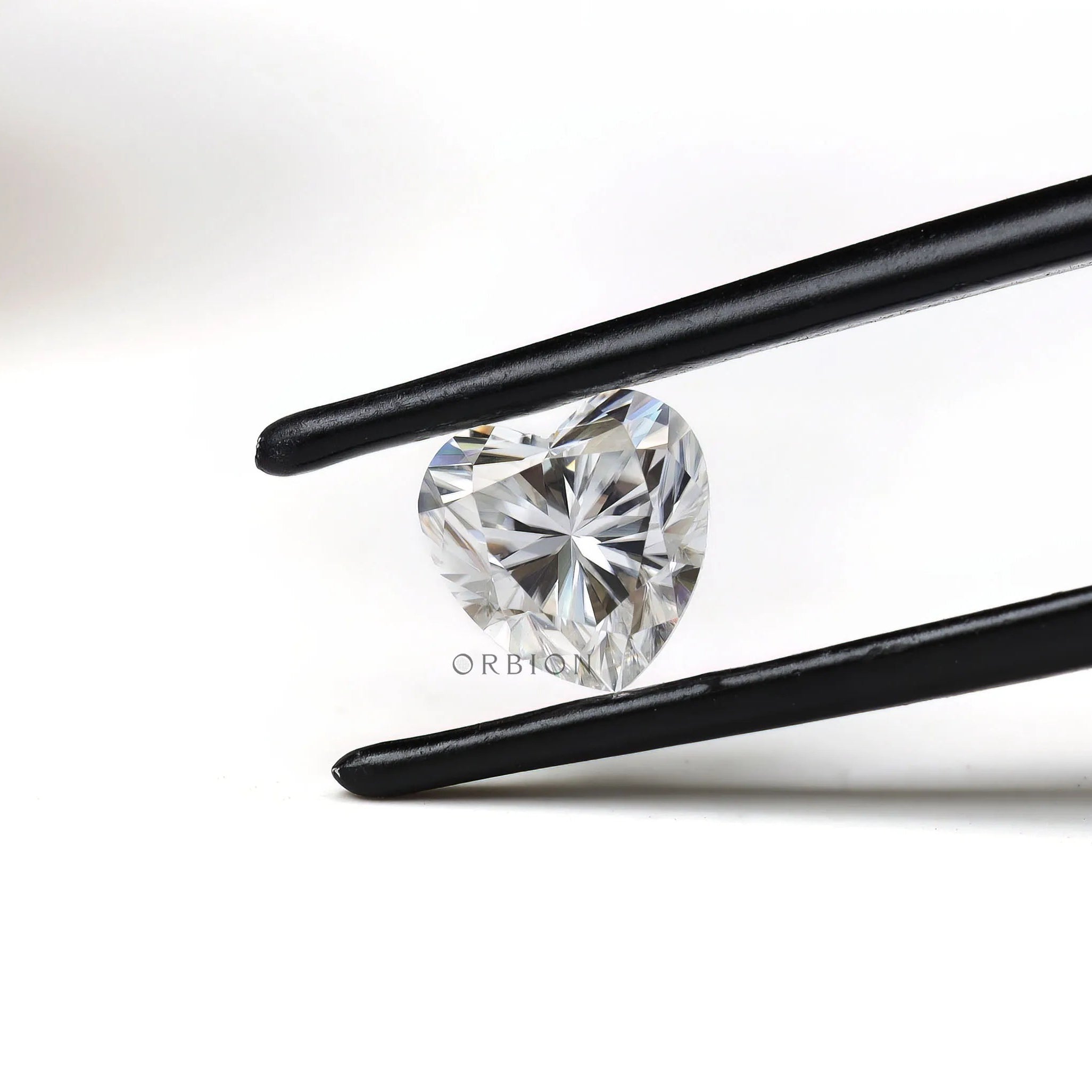 1 ct Heart shaped moissanite brilliant cut loose gemstone