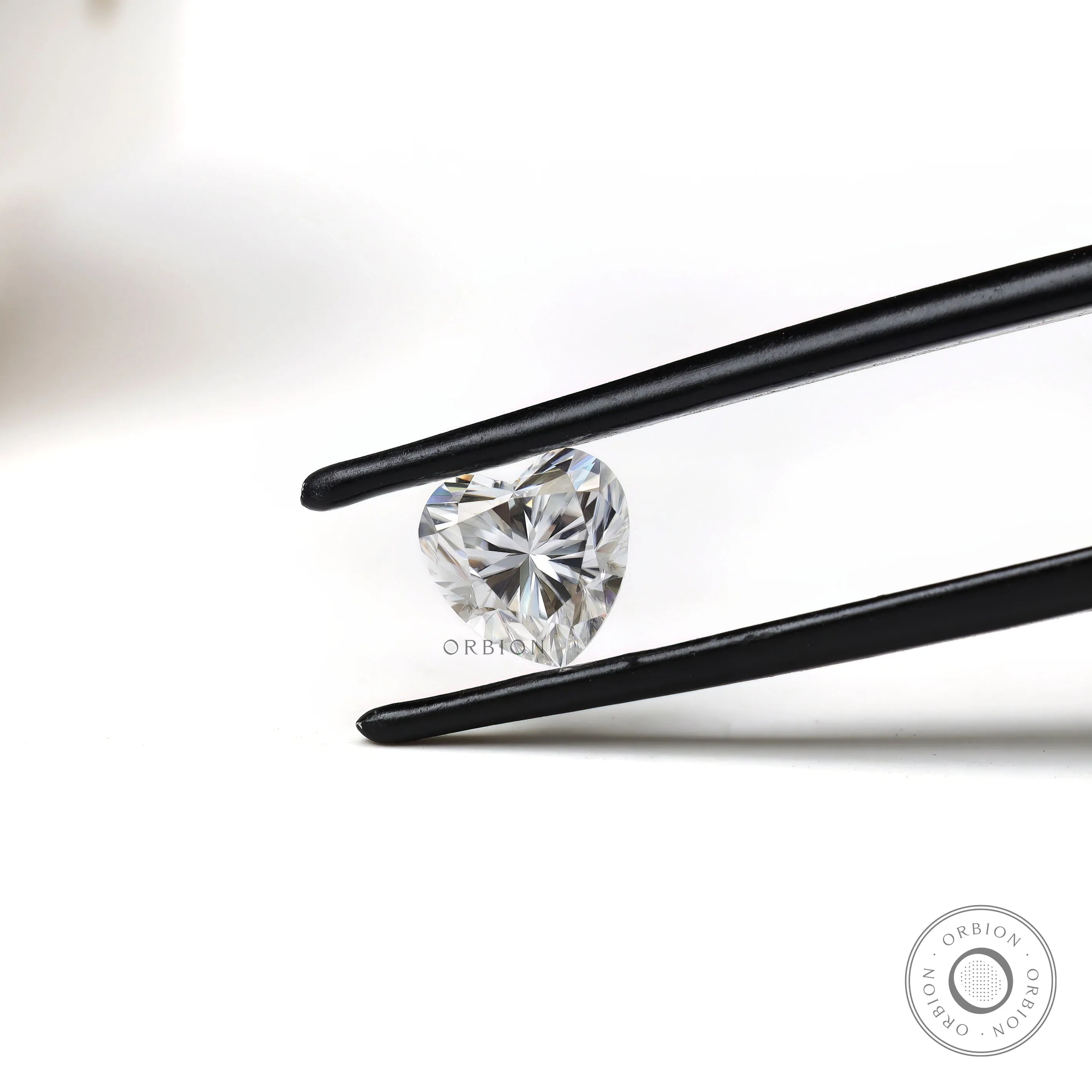 1 ct Heart shaped moissanite brilliant cut loose gemstone