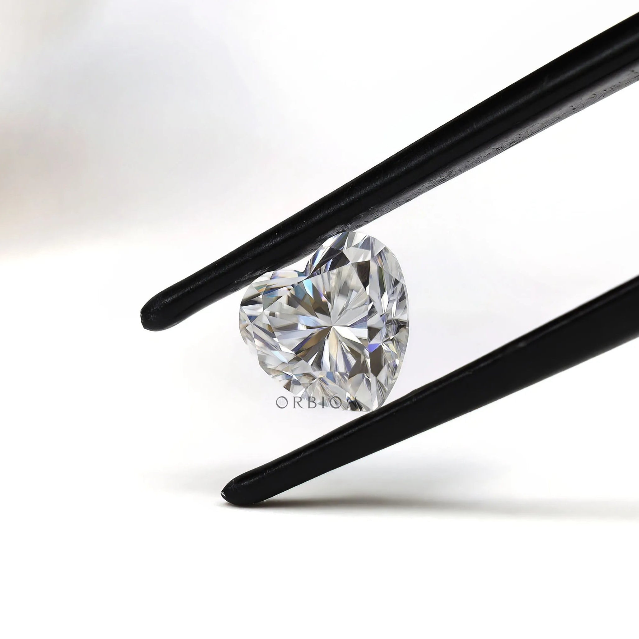 1 ct Heart cut moissanite with sparkling brilliant facets