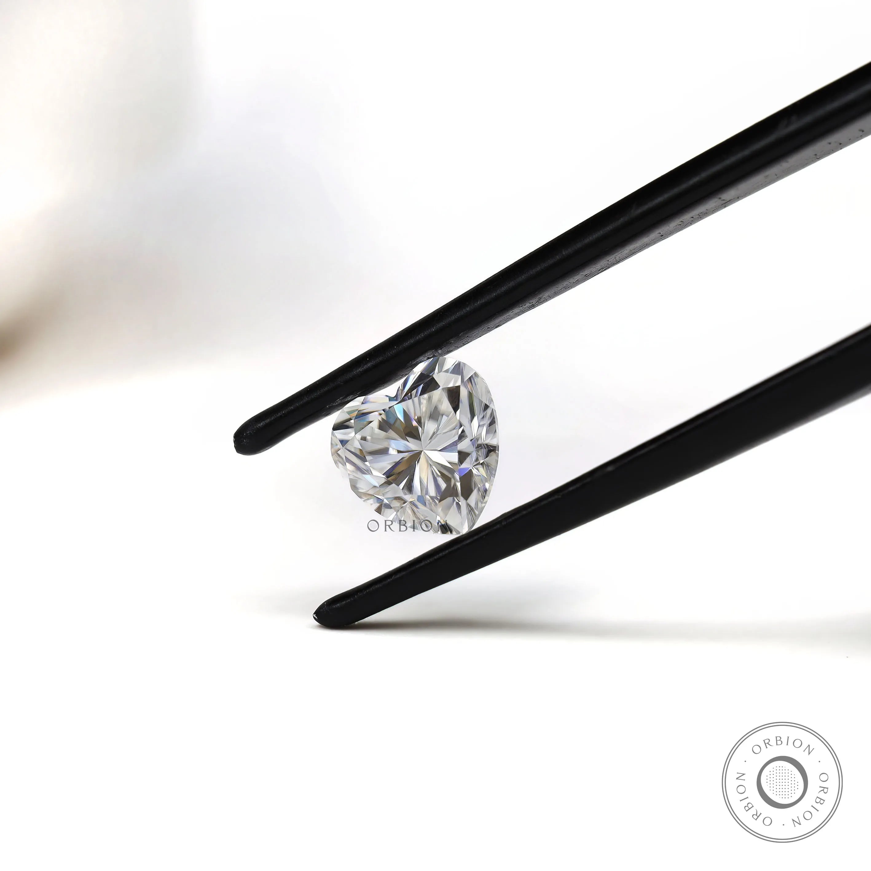 1 ct Heart cut moissanite with sparkling brilliant facets