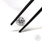 Heart shaped moissanite 1 ct brilliant cut loose gem