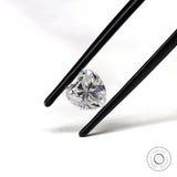 Heart shaped moissanite 1 ct brilliant cut loose gem