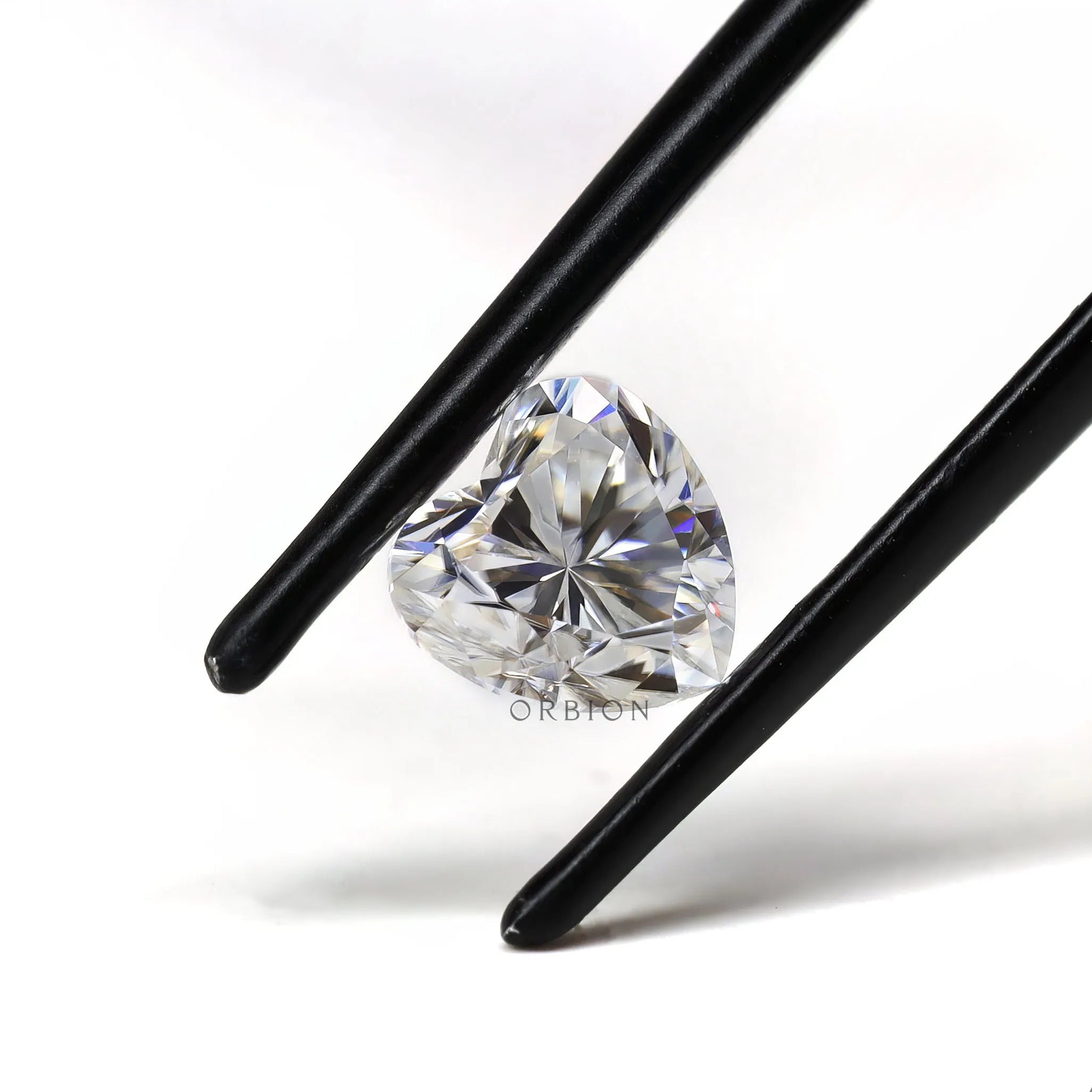 Heart shaped moissanite 1 ct brilliant cut loose gem