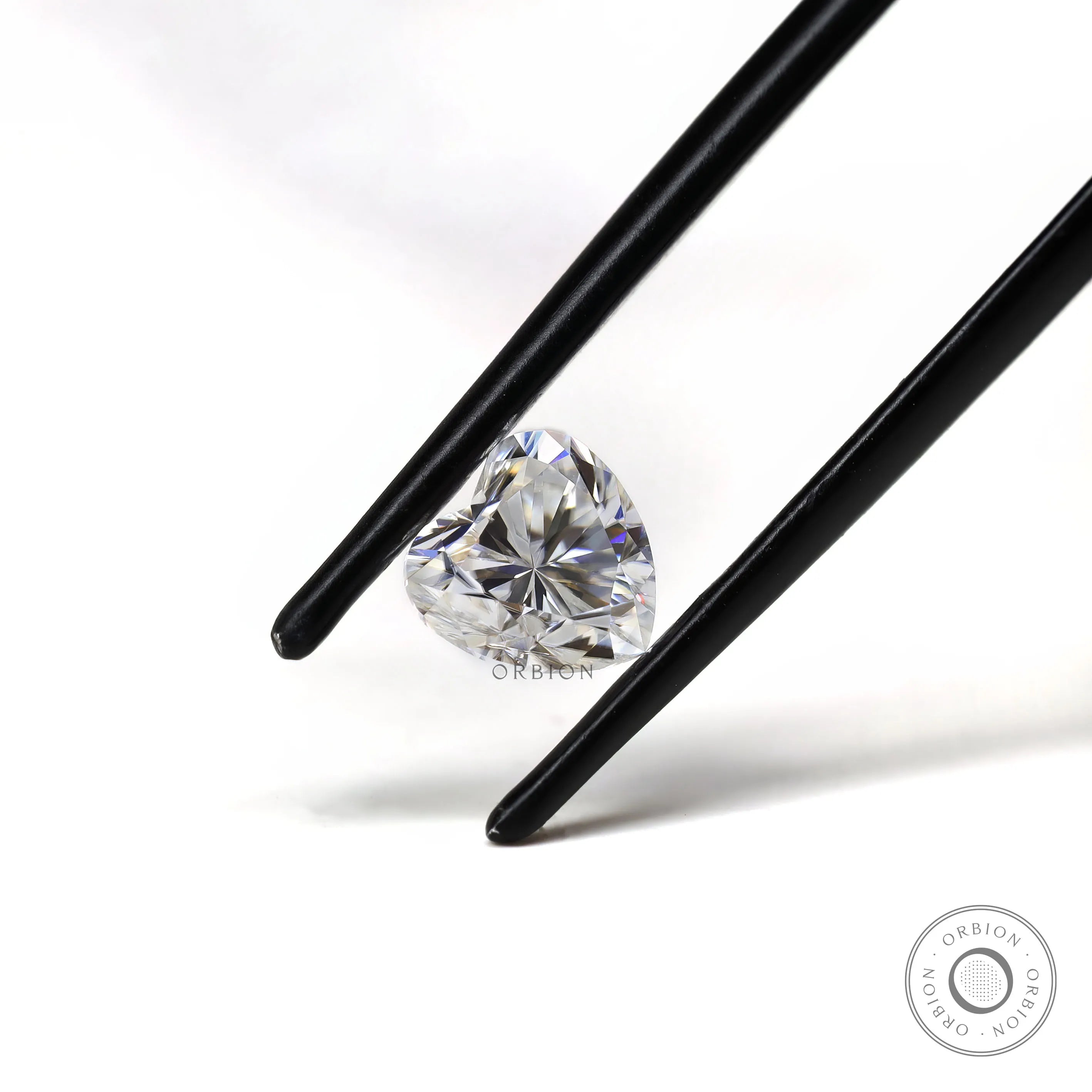 Heart shaped moissanite 1 ct brilliant cut loose gem