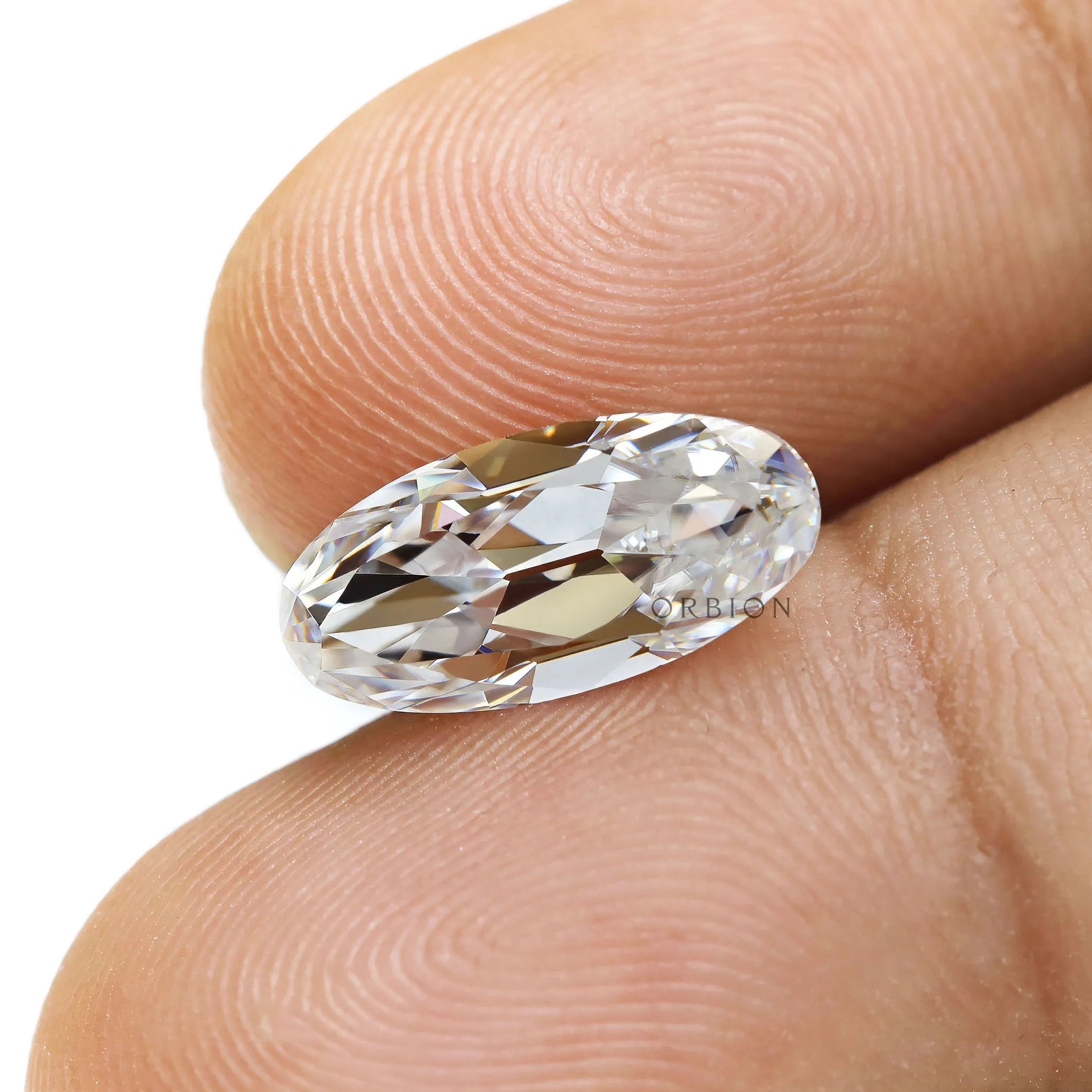 2.50 ct Antique cut moval moissanite gemstone with clear brilliance