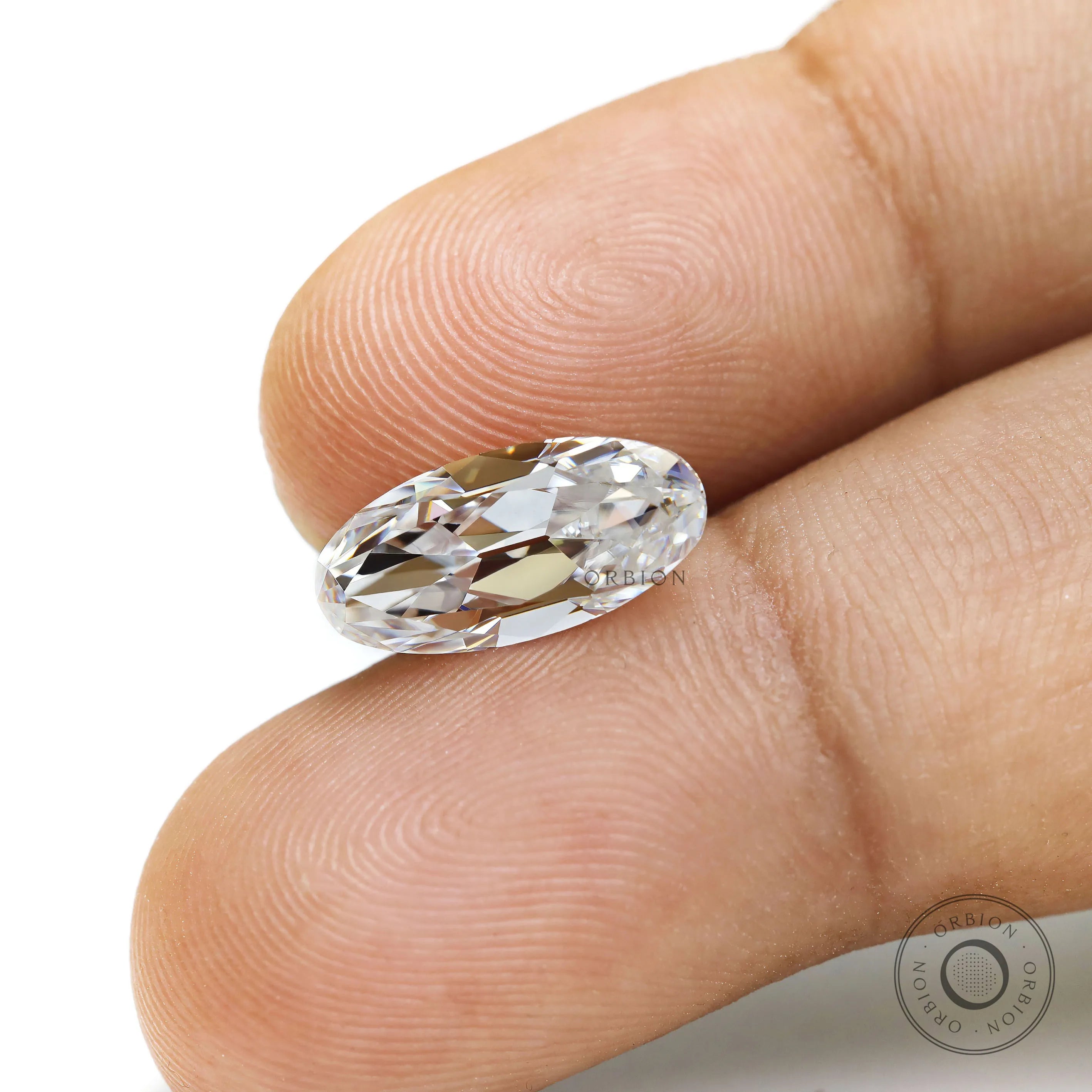 2.50 ct Antique cut moval moissanite gemstone with clear brilliance
