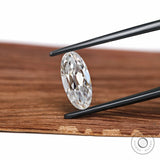 Antique moval cut moissanite 2.50 ct with colorless vintage brilliance