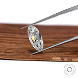 2.50 ct Old mine moval moissanite loose clear gemstone for custom jewelry