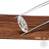 2.50 ct Colorless moissanite with old mine moval cut faceting