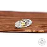 2.50 ct Moval shape moissanite with old mine antique cut sparkle