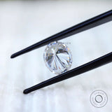 Oval brilliant cut moissanite precision facet pattern