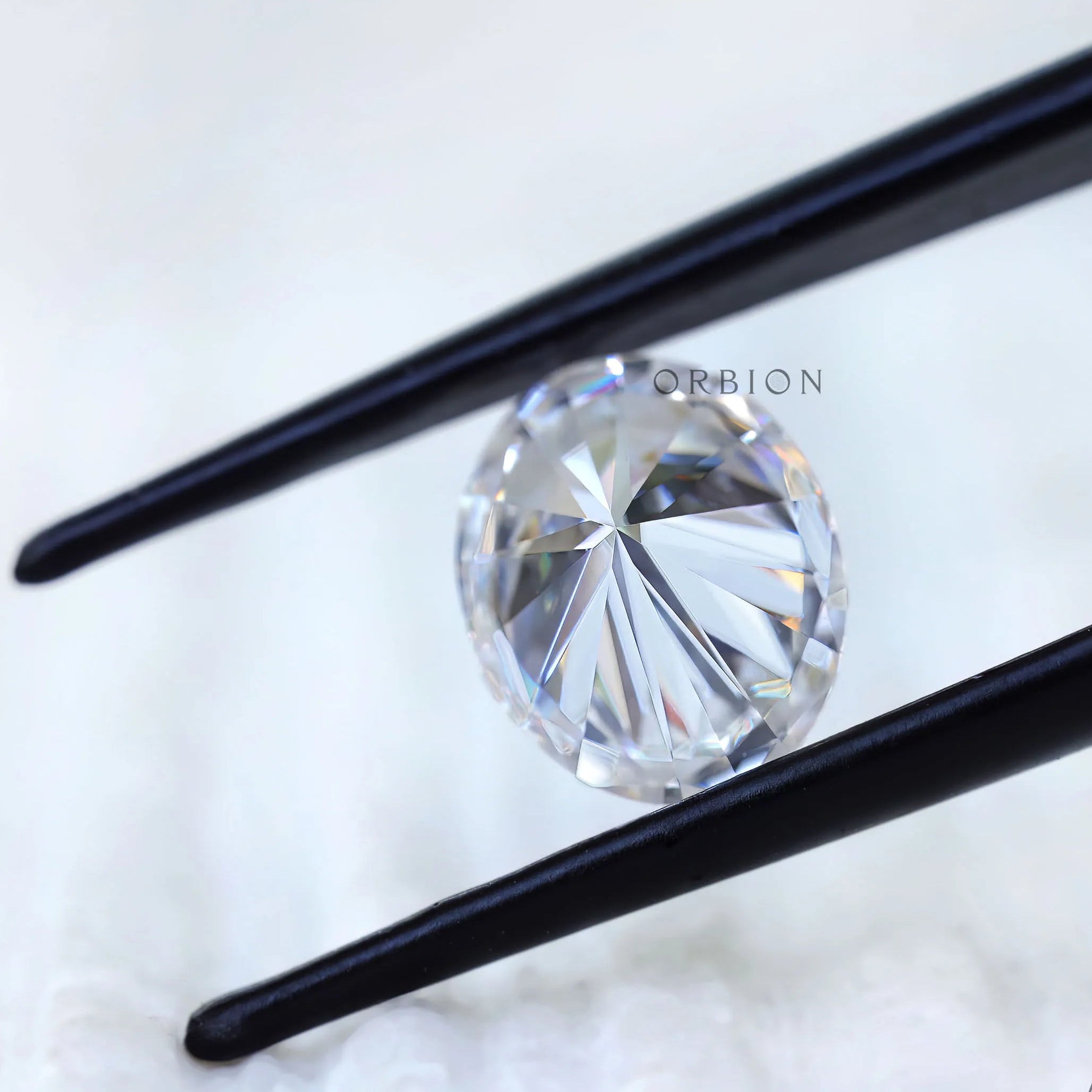 Oval brilliant cut moissanite precision facet pattern
