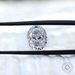 Oval loose moissanite stone with high sparkle and clarity