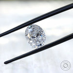 3 carat oval moissanite showing brilliant crushed ice faceting