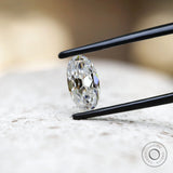 1.50 ct Antique oval moissanite gemstone for engagement ring