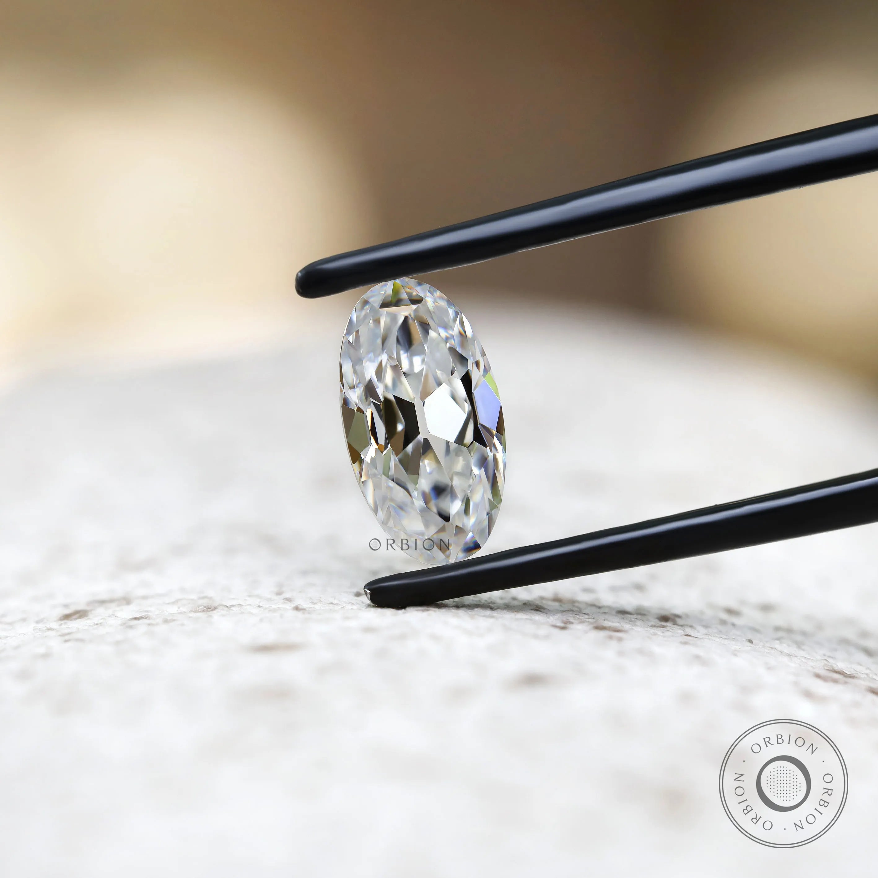 1.50 ct Antique oval moissanite gemstone for engagement ring