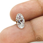 1.50 ct Loose oval moissanite with antique inspired cut