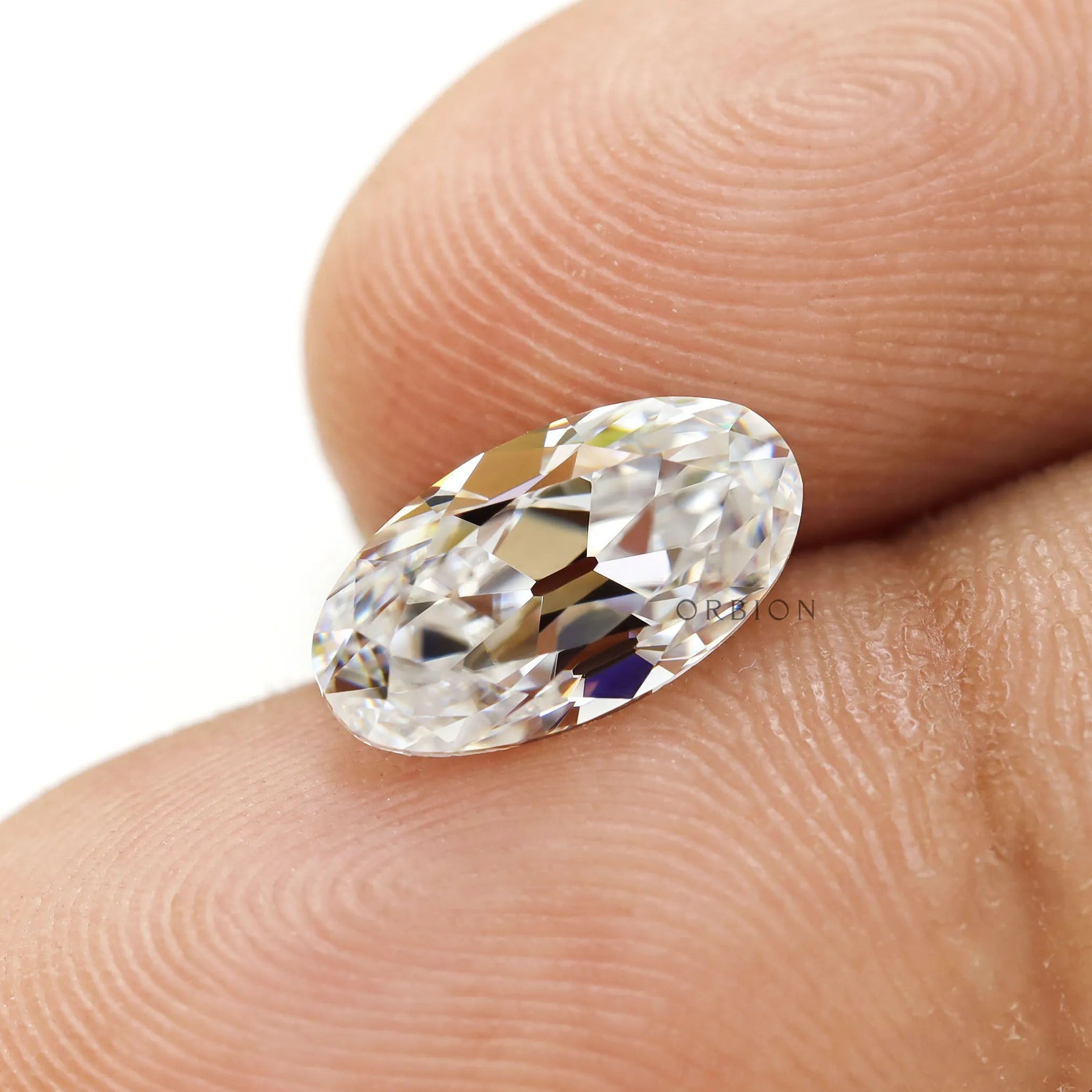 Custom jewelry oval moissanite 1.50 ct old mine antique cut