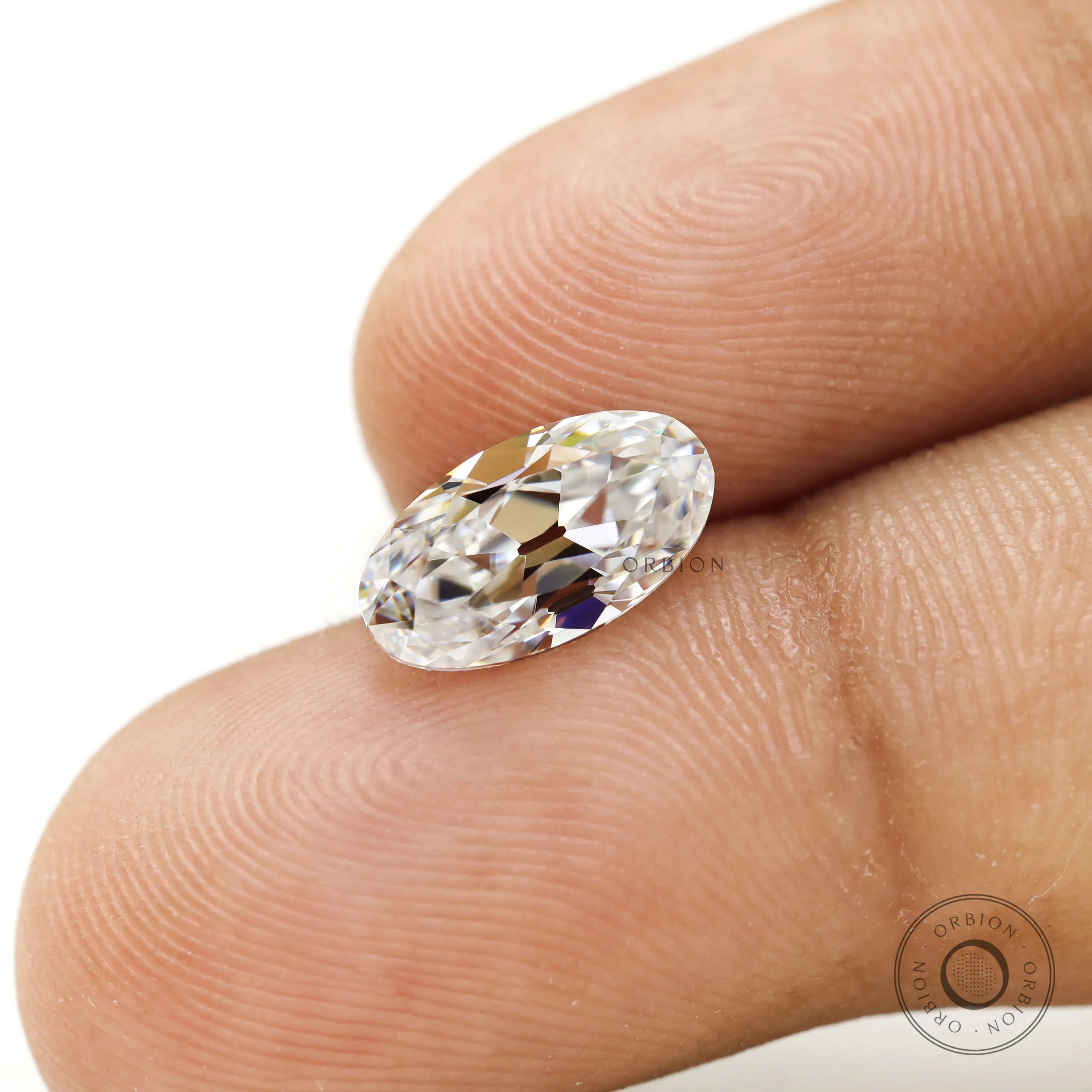 Custom jewelry oval moissanite 1.50 ct old mine antique cut