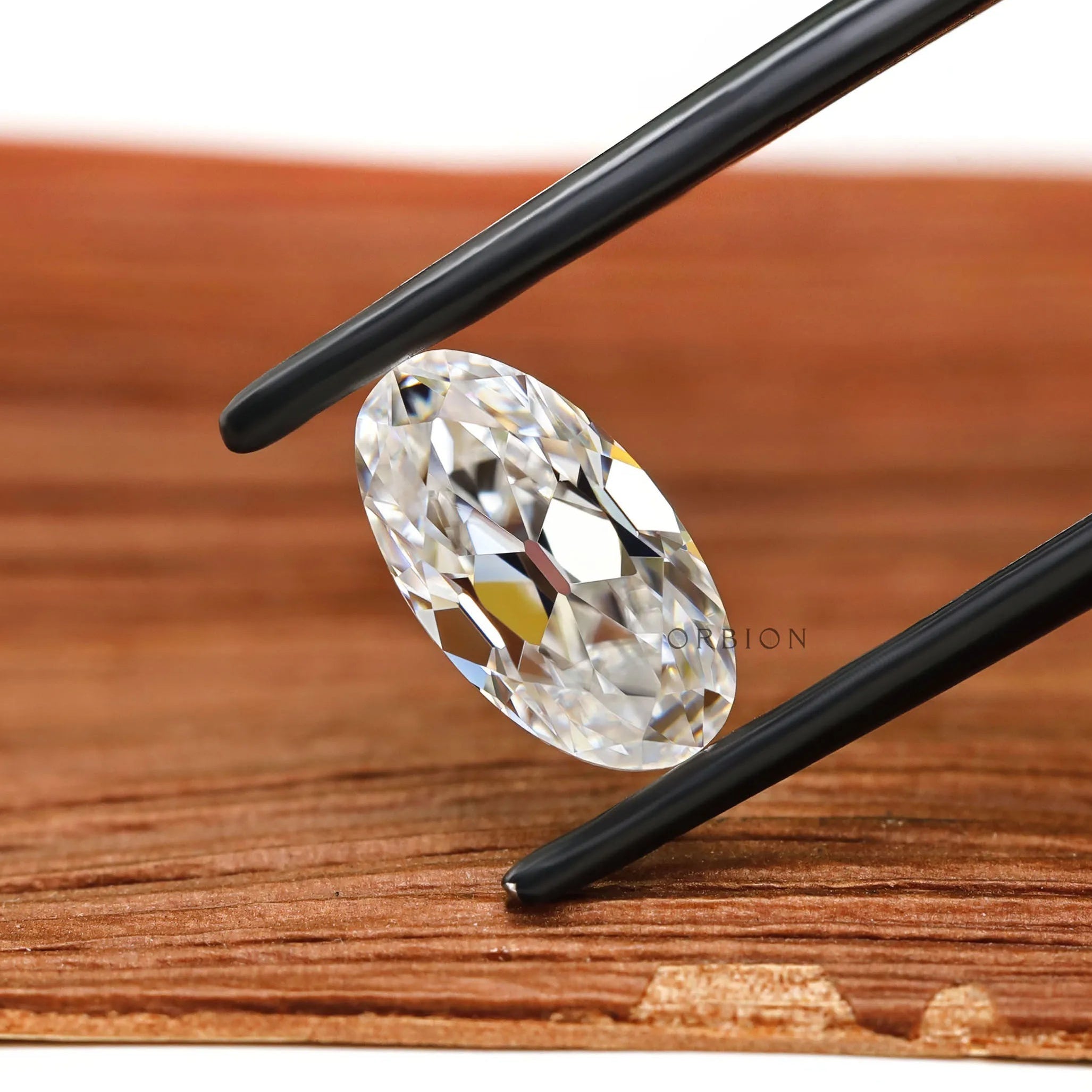 1.50 ct Old mine cut oval moissanite antique cut loose gemstone