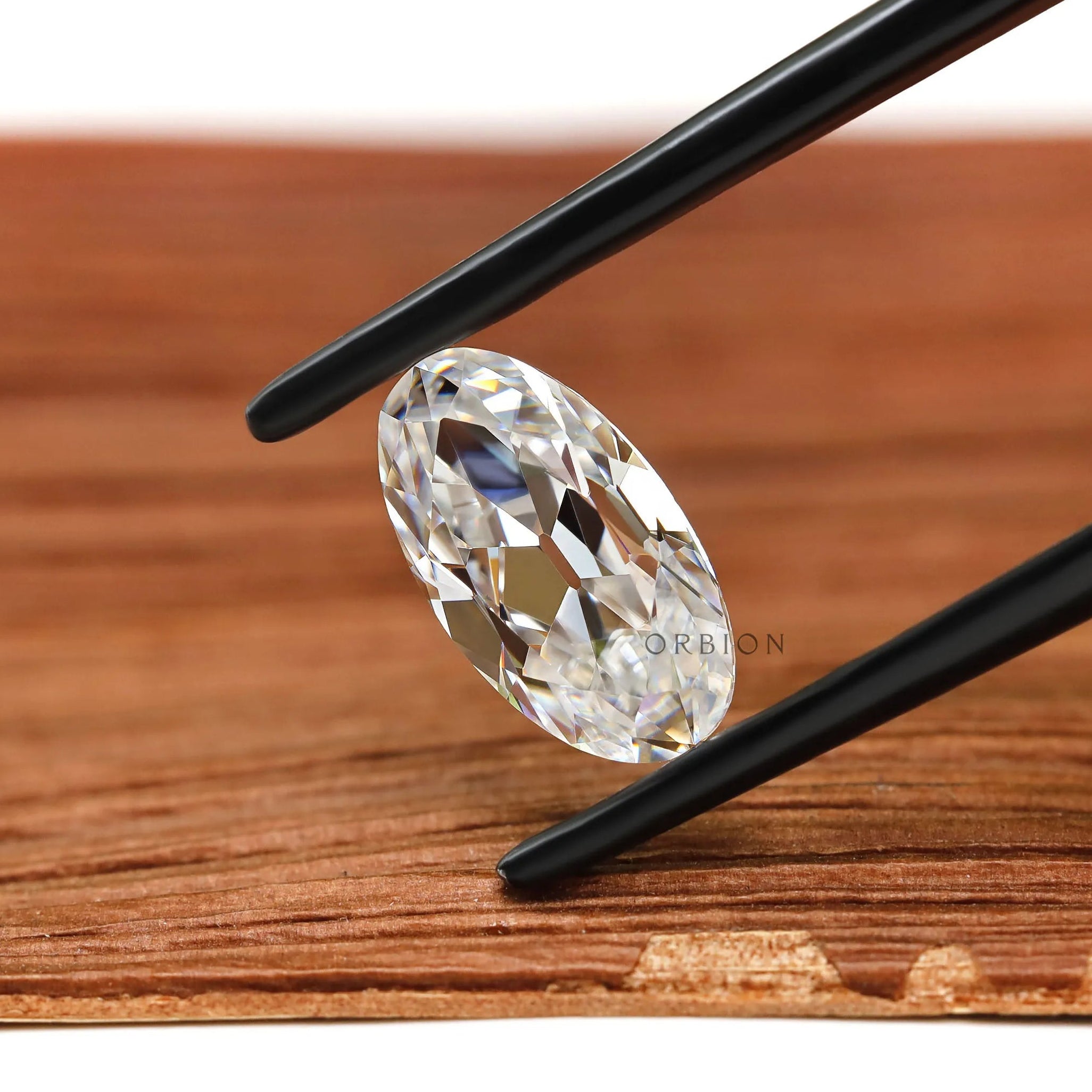 1.50 ct Oval moissanite loose stone with vintage antique cut