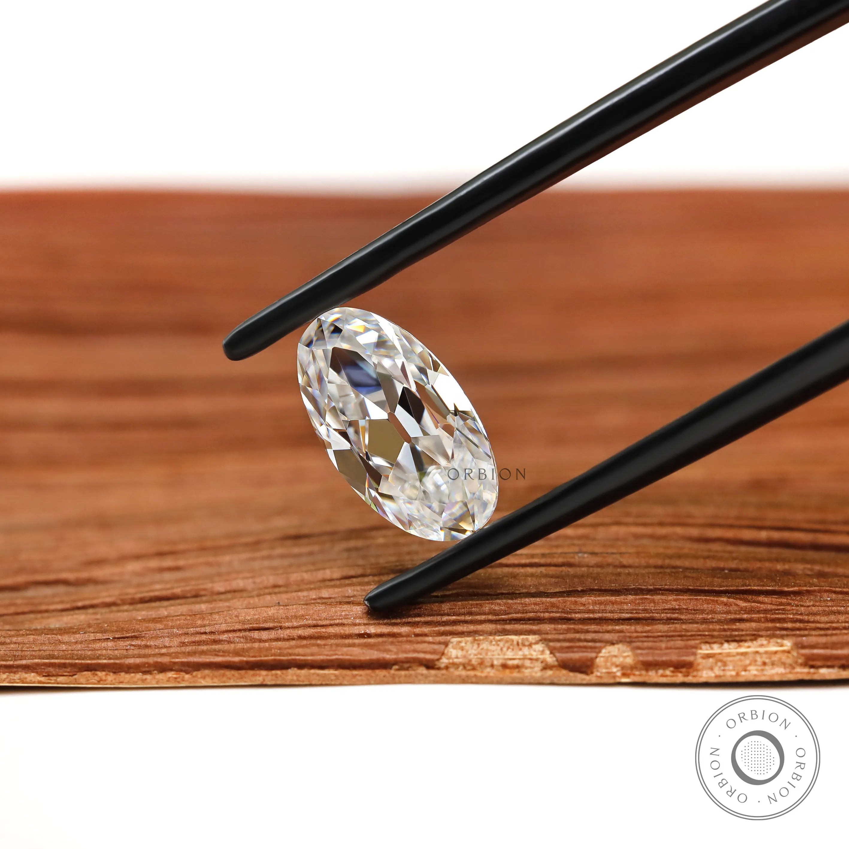 1.50 ct Oval moissanite loose stone with vintage antique cut