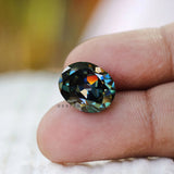 Oval loose moissanite rich tone reflective facets