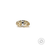 Vintage style oval moissanite warm tone brilliance