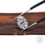 3.40 ct Oval moissanite old mine cut loose antique gemstone