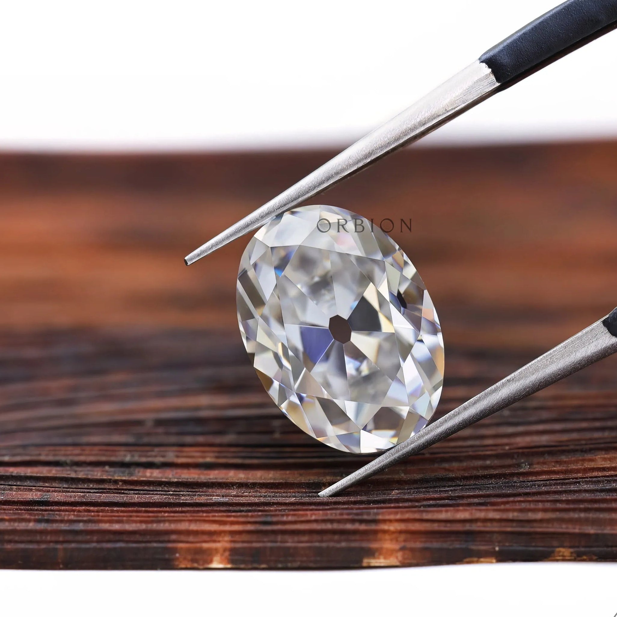 3.40 ct Oval moissanite old mine cut loose antique gemstone