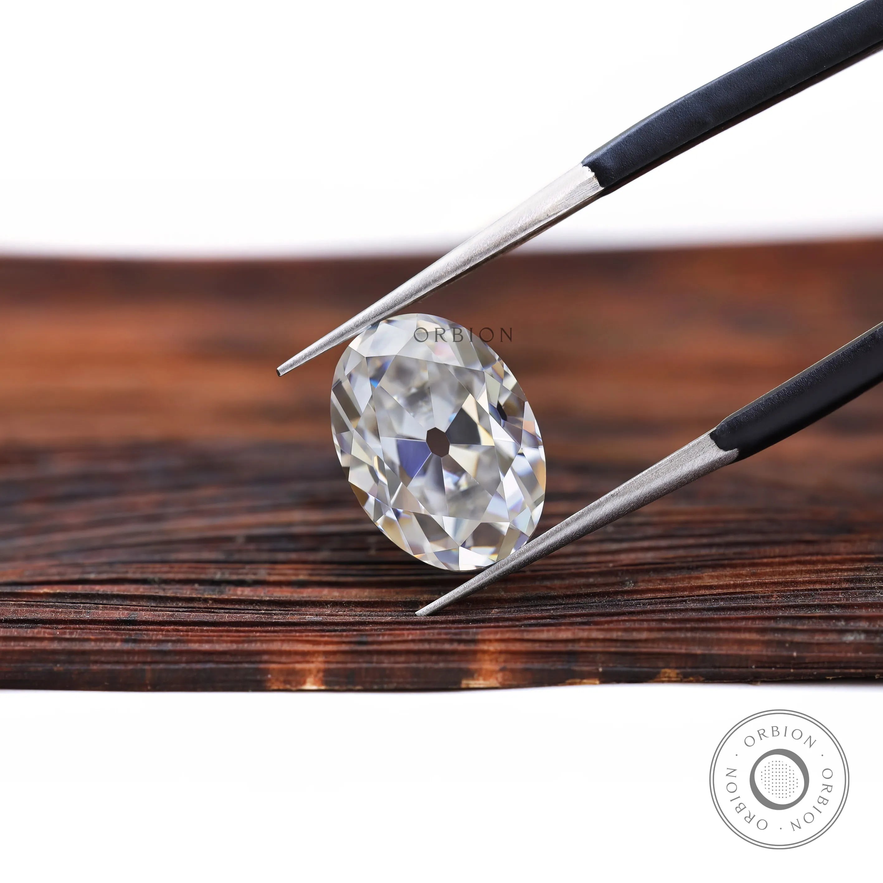3.40 ct Oval moissanite old mine cut loose antique gemstone