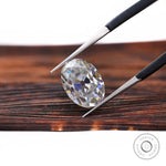 3.40 ct Antique cut oval moissanite loose stone for custom jewelry