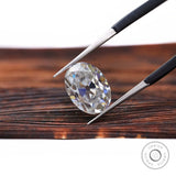 3.40 ct Antique cut oval moissanite loose stone for custom jewelry