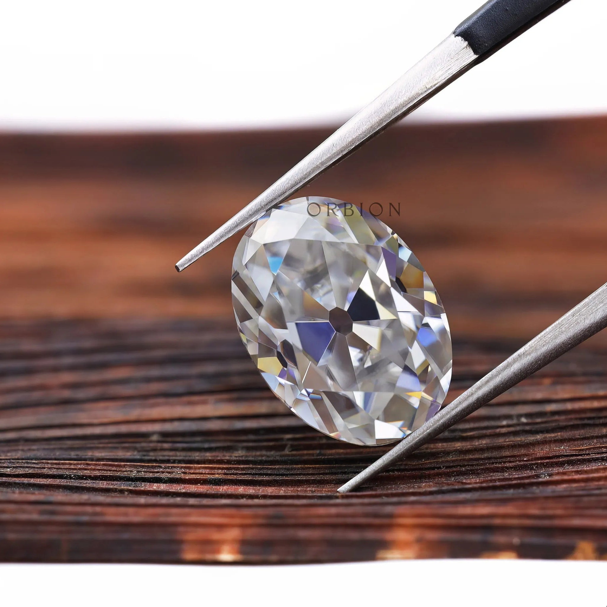 3.40 ct Antique cut oval moissanite loose stone for custom jewelry