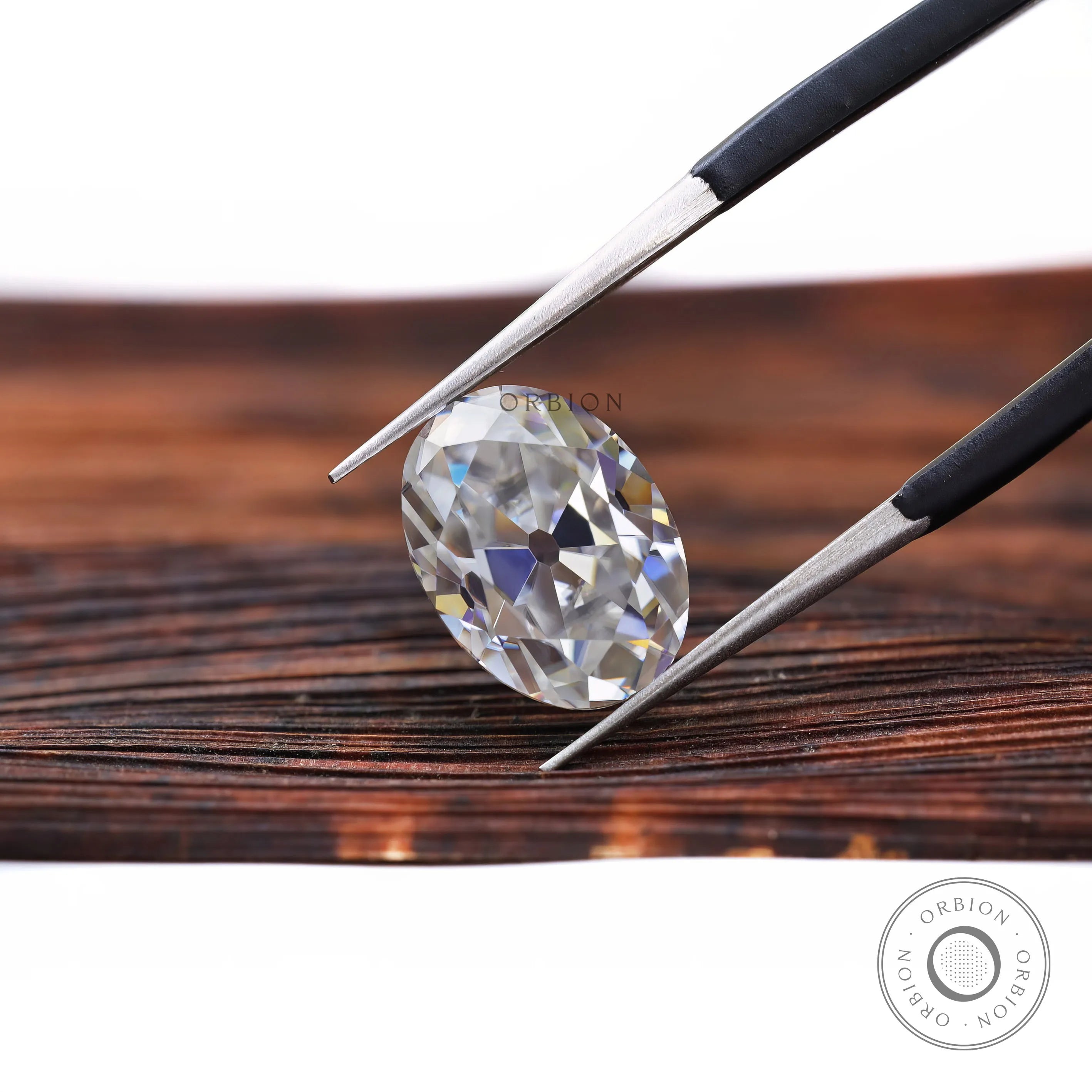 3.40 ct Antique cut oval moissanite loose stone for custom jewelry