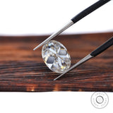 Oval shape moissanite 3.40 ct with vintage old mine brilliance
