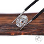 3.40 ct Loose oval moissanite featuring antique style faceting