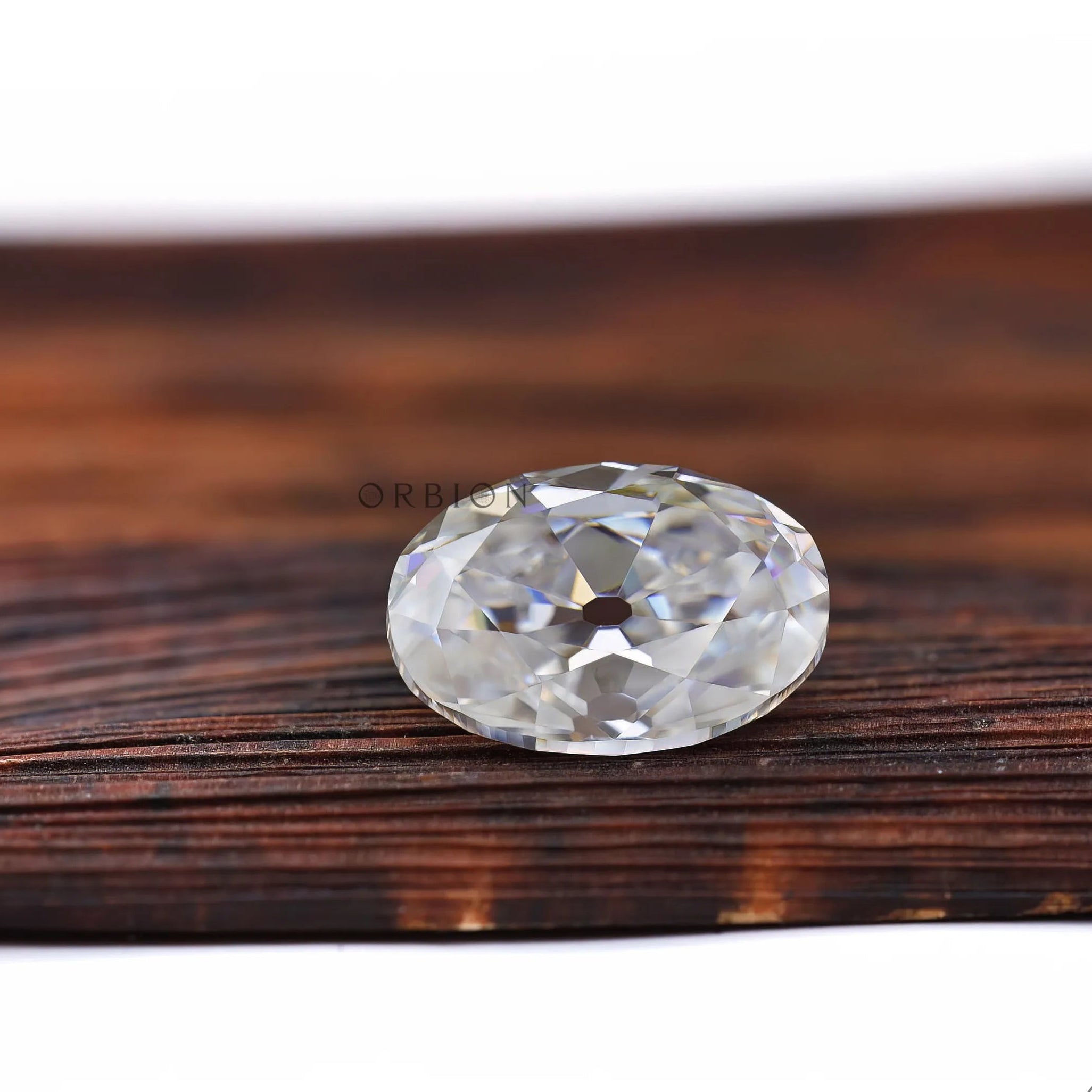 Oval moissanite 3.40 ct old mine cut fine gemstone