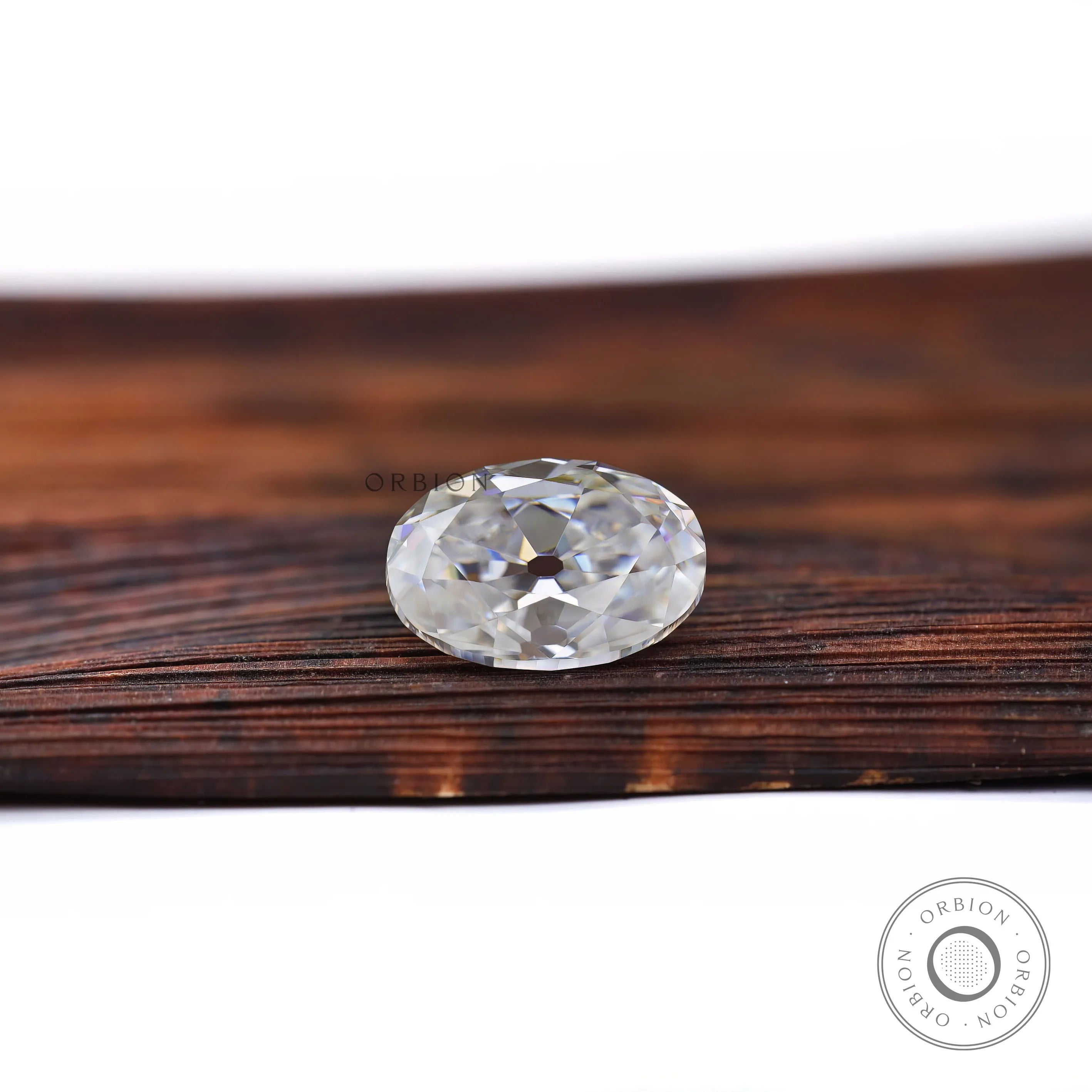 Oval moissanite 3.40 ct old mine cut fine gemstone
