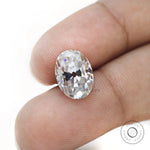 Oval moissanite 3.40 ct loose stone with old mine cut