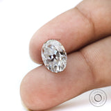 3.40 ct Antique style moissanite oval shape loose gemstone