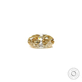 Warm tone oval champagne moissanite 2.35 ct old mine cut