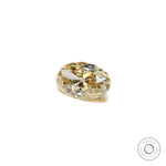 Oval champagne moissanite gemstone 2.35 ct antique cut