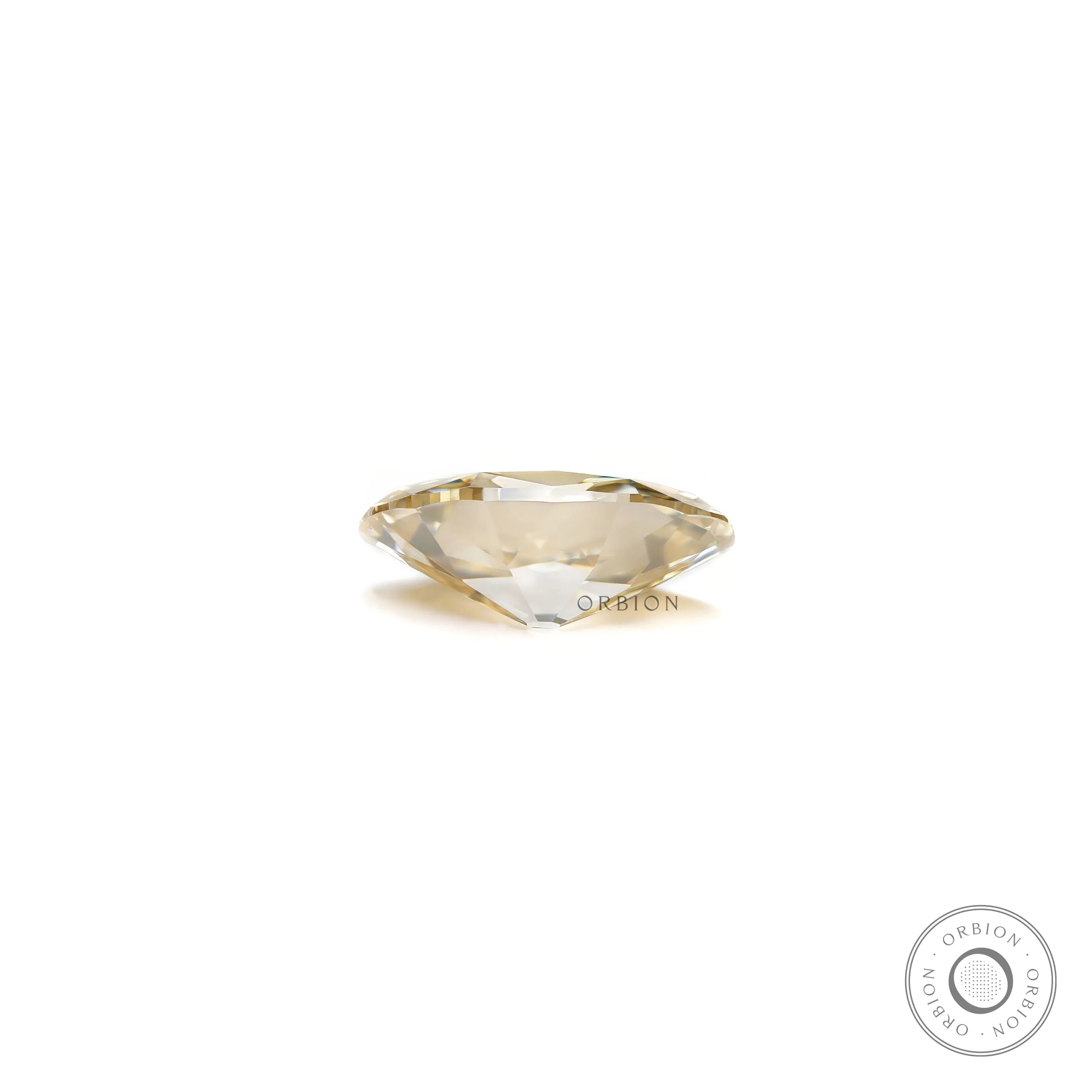 2.35 ct Old mine cut oval champagne moissanite elegant stone