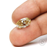 Oval old mine cut champagne moissanite color gemstone
