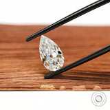 2 CT Pear Shaped Colorless Old Mine Cut Moissanite Loose Stone