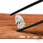 Vintage Inspired Pear Shape Moissanite with VVS Clarity